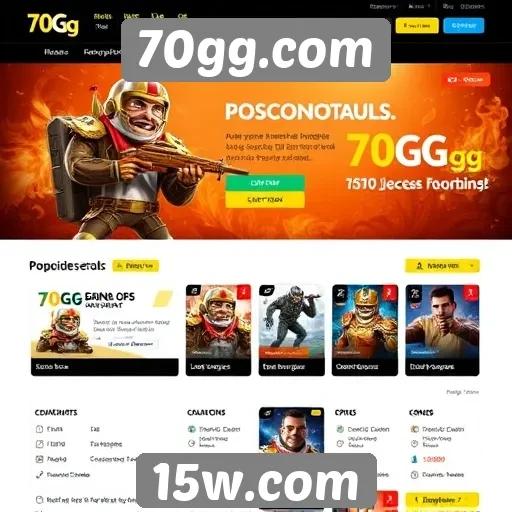 Análise das funcionalidades do site 70gg.com para jogadores